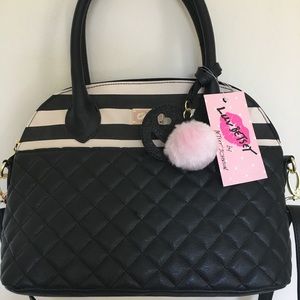 Betsey Johnson Bag w/ pompom tag Satchel crossbody
